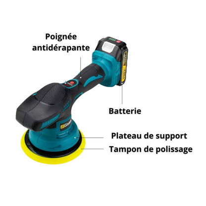 Polisseuse Voiture Sans Fil 18V – 8 Vitesses Réglables