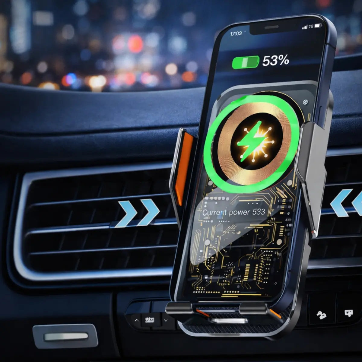 Support Téléphone Voiture Sans Fil